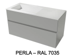 Meuble avec vasque Solid-Surface, finition bois ou couleurs, deux tiroirs à onglet, Largeur 100, 120 et 140 cm, P. 45 cm, Hauteur 56 cm, Stock disponible, LIVRAISON OFFERTE